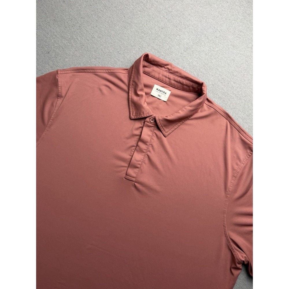 Mantra Shirt Mens 2XL Pink Catalyst Polo Short Sleeve Golf USA Performance